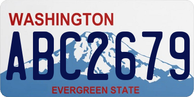 WA license plate ABC2679