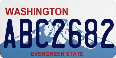 WA license plate ABC2682