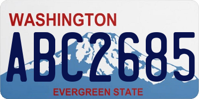WA license plate ABC2685