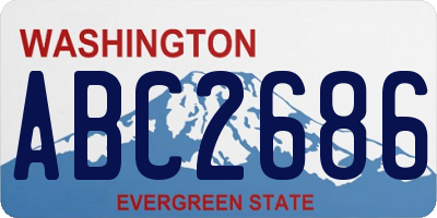 WA license plate ABC2686
