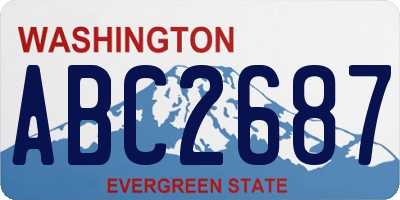 WA license plate ABC2687