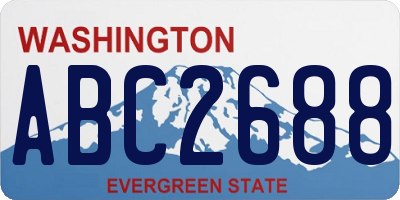 WA license plate ABC2688