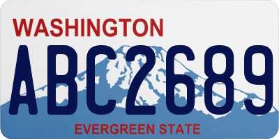 WA license plate ABC2689