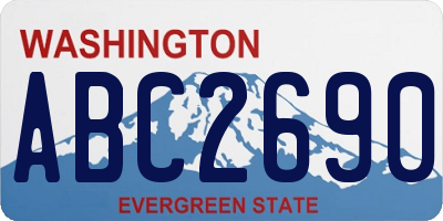 WA license plate ABC2690