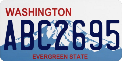WA license plate ABC2695