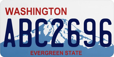 WA license plate ABC2696