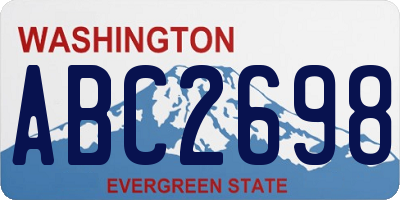 WA license plate ABC2698