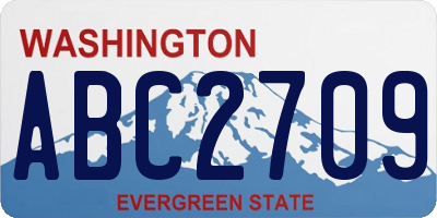 WA license plate ABC2709