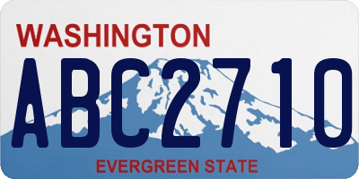 WA license plate ABC2710