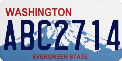 WA license plate ABC2714