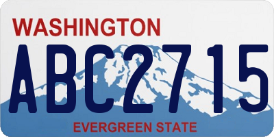 WA license plate ABC2715