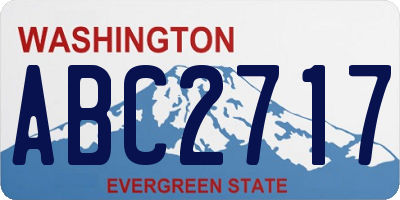 WA license plate ABC2717