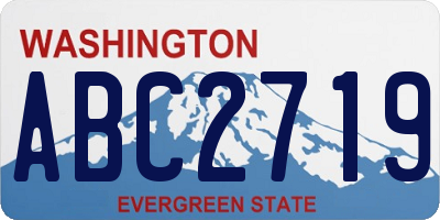 WA license plate ABC2719