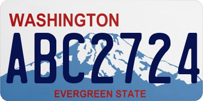 WA license plate ABC2724