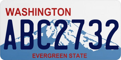 WA license plate ABC2732