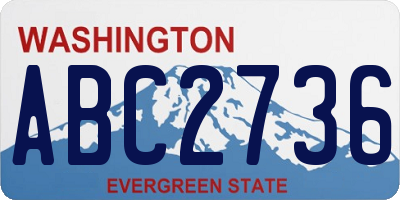 WA license plate ABC2736