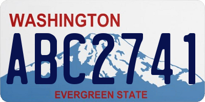 WA license plate ABC2741