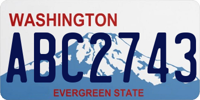 WA license plate ABC2743