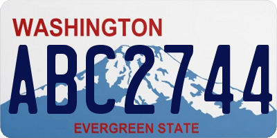 WA license plate ABC2744