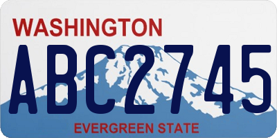 WA license plate ABC2745