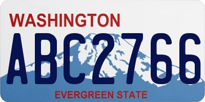 WA license plate ABC2766