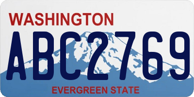 WA license plate ABC2769