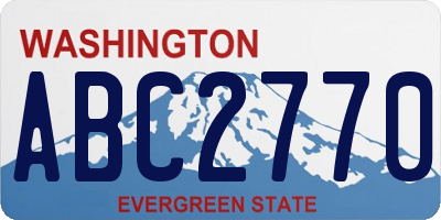 WA license plate ABC2770