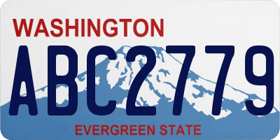 WA license plate ABC2779