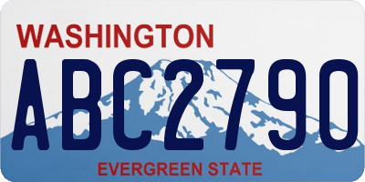 WA license plate ABC2790