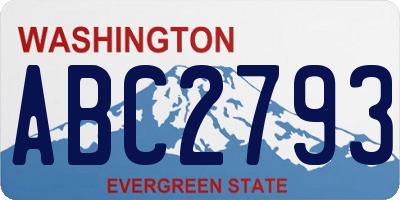 WA license plate ABC2793