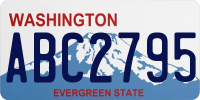 WA license plate ABC2795