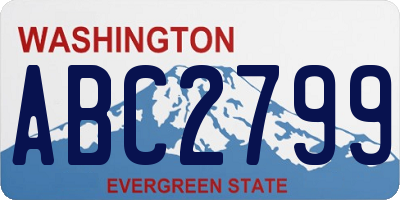 WA license plate ABC2799