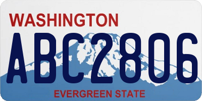 WA license plate ABC2806
