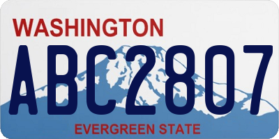 WA license plate ABC2807