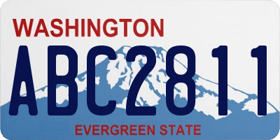 WA license plate ABC2811