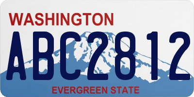 WA license plate ABC2812