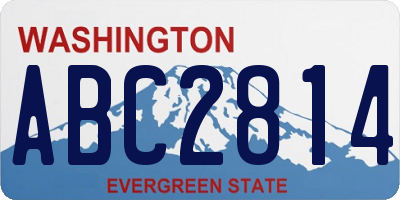 WA license plate ABC2814