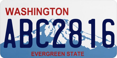 WA license plate ABC2816