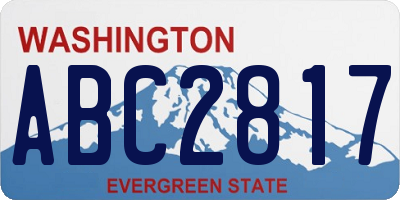 WA license plate ABC2817
