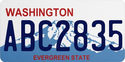 WA license plate ABC2835