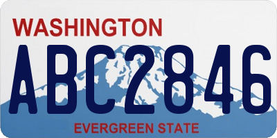 WA license plate ABC2846