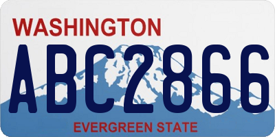 WA license plate ABC2866