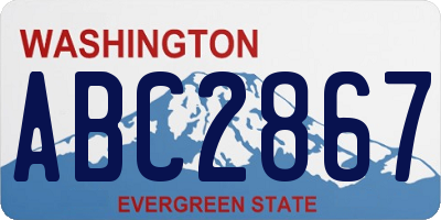 WA license plate ABC2867