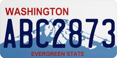 WA license plate ABC2873