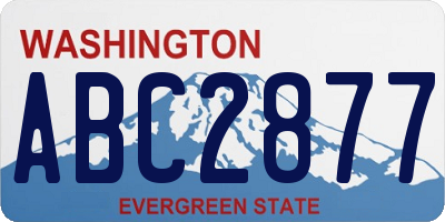 WA license plate ABC2877