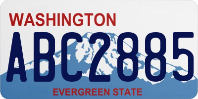 WA license plate ABC2885