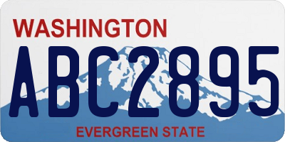 WA license plate ABC2895