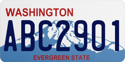 WA license plate ABC2901