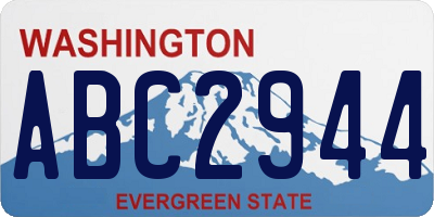 WA license plate ABC2944