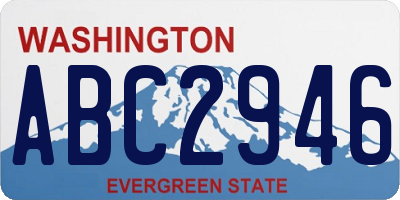 WA license plate ABC2946